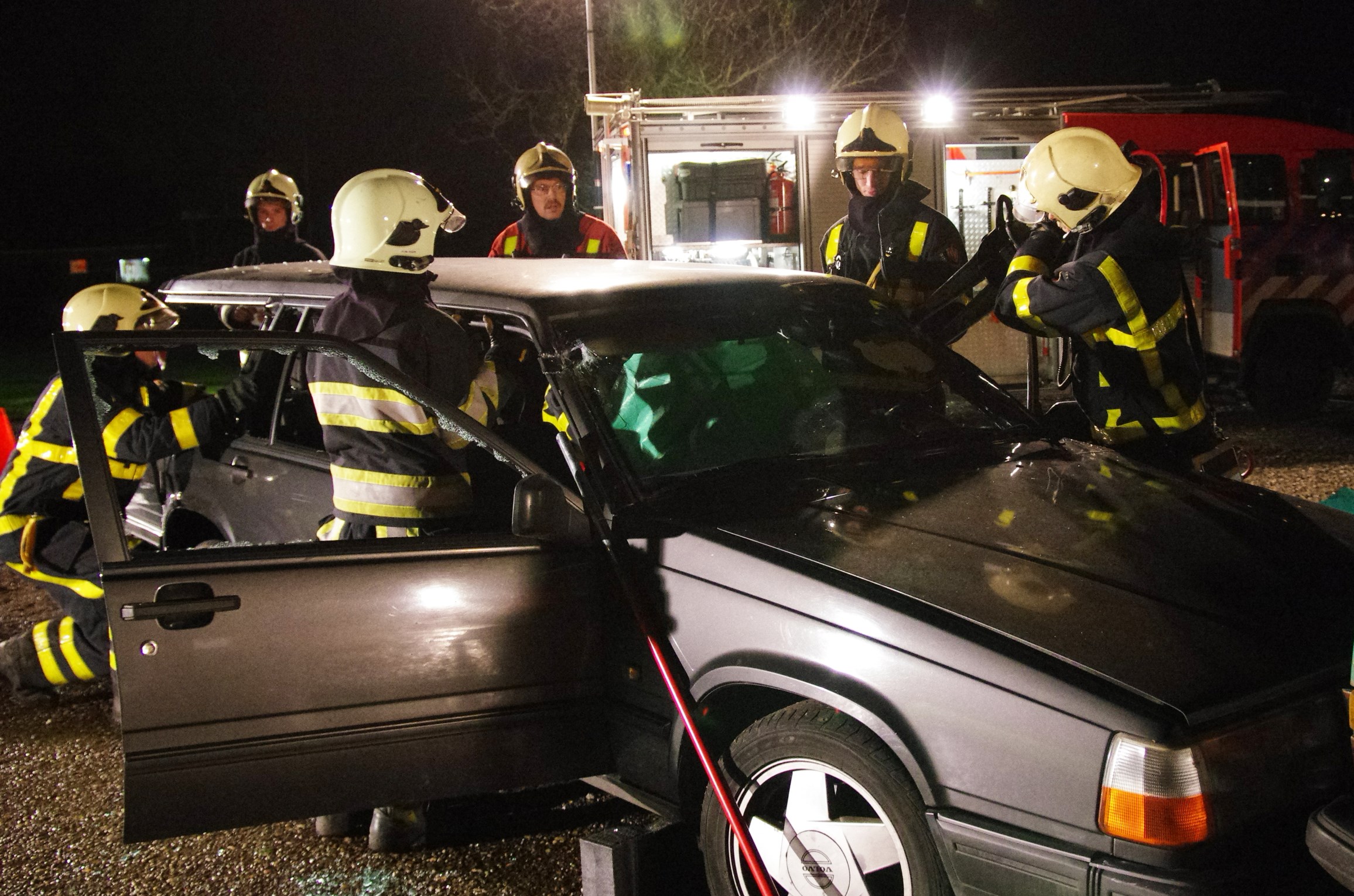 brandweer oef2 Oefening brandweer Scherpenzeel Kuinre