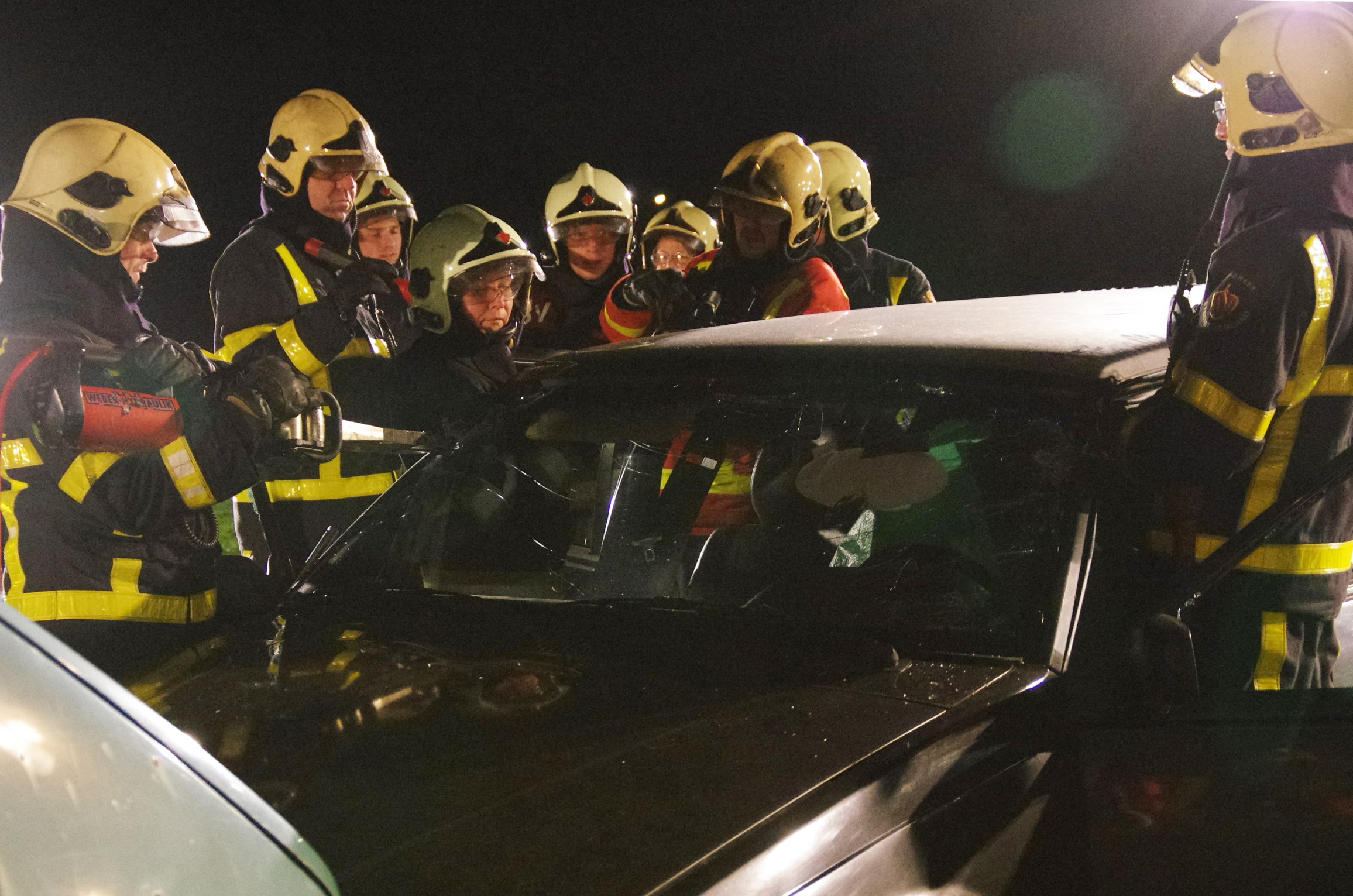 brandweer oef3 Oefening brandweer Scherpenzeel Kuinre